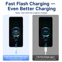 Câble USB-A vers Type-C en silicone à charge rapide 150W, anti-pliage, durable, cordon de charge pour téléphone Android Huawei Honor OPPO VIVO