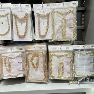 XUPING Bijoux Vente en Gros Chaîne Homme Personnalisée Plaqué Or 14K 18K Cuivre Collier et Bracelet Set Maillon Cubain Style Rappeur - Product Image 6