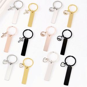 Llavero Largo de Acero Inoxidable con Grabado Láser en Forma de Cruz y Semilla de Mostaza, Impresión a Color, Material en Blanco para DIY - Product Image 1