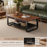 Ensemble de table basse moderne de style chinois, plateau en verre convertible, design modulaire, rangement avec tiroirs, coins arrondis, pour salon, intérieur, maison