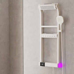 Ensemble de douche multifonctionnel pour salle de bain à domicile, écran numérique, étagère, pomme de douche pressurisée, eau chaude et froide, accessoires de salle de bain - Product Image 3