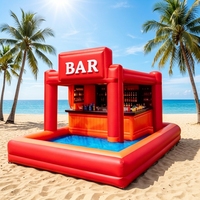 Tente de bar flottante gonflable en PVC pour enfants, protection UV, ignifuge, imperméable, écologique, souffleur inclus