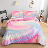 Housse de couette avec impression numérique 3D, magnifique ciel dégradé, nuages, rêve
