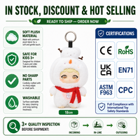 Pendentif en peluche visage anime Kawaii en vinyle - Jouet anti-stress en polyester doux, modèle boîte mystère