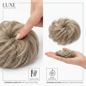 Chignon synthétique élégant et désordonné en forme de donut avec élastique pour usage quotidien – Vente en gros - Product Image 2