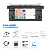 Radio para Auto Podofo de 7'' con Android, 4+64GB, para BMW Serie 3 E46 1998-2005, CarPlay Inalámbrico, Android Auto, GPS, Wifi, FM, RDS