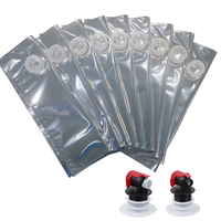 Sac Bag-in-Box 5L 10L avec valve, impression offset, jetable, pour jus, liquides, vin, boissons, café, eau minérale
