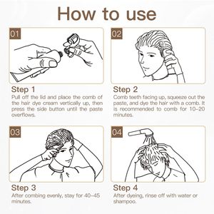 Tinta per <span class=keywords><strong>Capelli</strong></span> Semipermanente Senza Ammoniaca, Lozione Colorante Naturale a Base di Erbe, Copertura Totale dei <span class=keywords><strong>Capelli</strong></span> Grigi, Tinta Professionale per Salone - Product Image 4