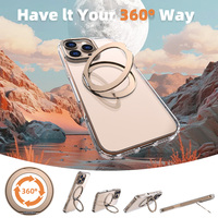 Coque de téléphone pour iPhone 16 Pro Max, nouvelle coque transparente en titane désertique, aspiration magnétique, pivotante, anti-chute, coque 15pro, 16plus