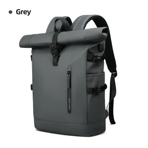 New Roll Top Eco-friendly Backpack Laptop Compartment Leisure Bag Waterproof Laptop Backpack