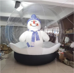 Globo <span class=keywords><strong>di</strong></span> Neve Gonfiabile Trasparente con Pupazzo <span class=keywords><strong>di</strong></span> Neve all'Interno per Decorazioni Natalizie - Product Image 1