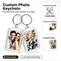 Vente en gros de porte-clés en acrylique personnalisés de haute qualité avec insertion photo, logo de marque personnalisé, porte-clés pour cadeau de mariage