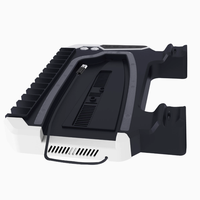 Support de refroidissement multifonctionnel pour PS5/Pro/Slim Station de charge pour double contrôleur Station de refroidissement RVB avec stockage de disque de jeu