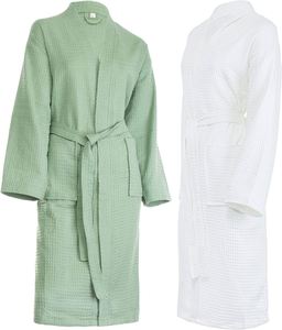 Albornoz de Spa de Lujo para Hotel, de Felpa Coral Blanca, Suave, Reciclable, de Algodón, con Logotipo Personalizado, Empaque a Granel para Mujer y Uso Doméstico - Product Image 2