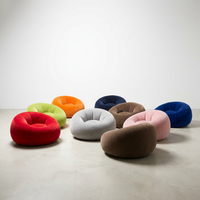 Canapé gonflable moderne en PVC avec revêtement floqué, siège de relaxation léger et pliable pour chambre et salon extérieur