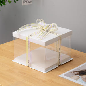 Hoge kwaliteit transparante PVC taartenverpakking met aangepast logo, recycleerbaar, doorzichtige <span class=keywords><strong>plastic</strong></span> taartenverpakkingen, milieuvriendelijk voor voedselgebruik - Product Image 4