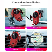Support de téléphone portable sans fil le plus vendu, support de voiture à verrouillage automatique par gravité pour smartphone