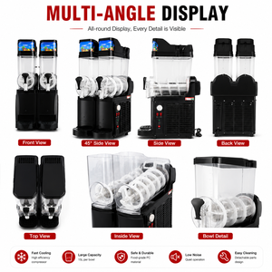 Máquina Comercial de Granizados, Dispensador de Bebidas Congeladas de 15L con Tanque Doble/Triple, Máquina para Hacer Granizados, Dispensador de Margaritas y Smoothies para Bares y Cafeterías - Product Image 4