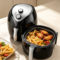 Friteuse à air carrée moderne 3,5 L à écran tactile, 1200 W, corps métallique, personnalisable OEM en usine, certifiée ROHS, multifonctionnelle – Offre Spéciale
