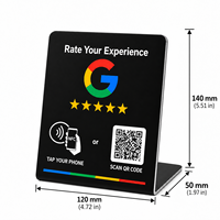 Carte de visite NFC personnalisée en PVC avec code QR et puce NTAG215 pour avis clients – Idéale pour cliniques, hôtels, restaurants et comptoirs