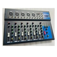 Console de mixage audio USB F7 6 canaux - Mini console portable avec enregistrement USB +48V pour le chant et la diffusion en ligne