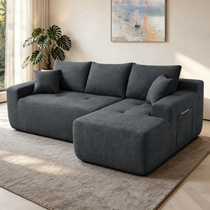 85" Cloud Sectional Couch With L-Shape Chaise,Modern Modular <strong>Sofa</strong> With Deep Seat,Upholstered Couches For Living Room Bedroom - Product Image 1