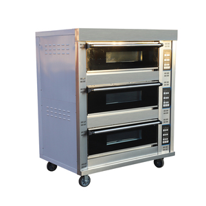 Four électrique commercial intelligent à 3 niveaux et 6 plateaux pour boulangerie, en acier inoxydable, thermostat réglable, pour la cuisson du pain et des gâteaux - Product Image 1
