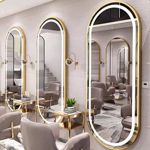 Wss 2025 Sober Factory Price Custom Design of Modern Light Luxury Oval <b>Square</b> <b>Mirror</b> Hair Salon Furniture Set - Product Image 5