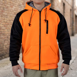 Men's Winter Sherpa Fleece Zip up Hoodie Velvet <b>Work</b> <b>Sweatshirt</b> Windproof Breathable Jacket with Pocket Splendid Apparel 280g - Product Image 2