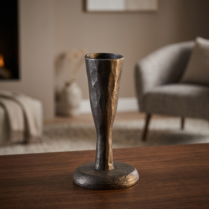 Candelero Cónico Pequeño de Hierro Forjado a Mano, Color Negro, para Decoración del Hogar, Navidad - Product Image 2