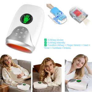 Massaggiatore per Mani con Funzione di Impastamento, Allungamento e Massaggio del Palmo, delle Dita e del Polso, 6 Modalità, 6 Intensità, Calore, Compressione e Vibrazione - Product Image 4