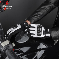 Gants de moto en cuir véritable, gants de conduite à doigts entiers, respirants, compatibles avec les écrans tactiles, protection pour les quatre saisons