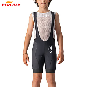 Cuissards de cyclisme pour enfants, rembourrés, coupe-vent, respirants, en spandex/polyester, 240g, imprimés par transfert thermique - Product Image 1