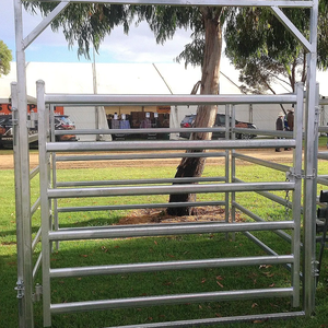 12 फीट भारी शुल्क गैल्वेनाइज्ड धातु गोल पेन मवेशी खेत घोड़ा यार्ड पोर्टेबल बाड़ पैनल - Product Image 3