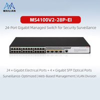 Switch PoE+ Gigabit Serie H3C MS4100V2-EI, Administrado por Web, con SNMP, QoS, Protección ARP, Dual Stack, IPv6, para Redes de Seguridad Empresariales