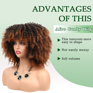 Afro วิกผมแอฟริกาคลาสสิกลูกไม้แถบคาดศีรษะ 14 นิ้ว 280g เซ็กซี่ร้อนขาย afro โค้งกับแงะ<span class=keywords><strong>สั้น</strong></span><span class=keywords><strong>ผม</strong></span>สังเคราะห์สําหรับผู้หญิง - Product Image 2