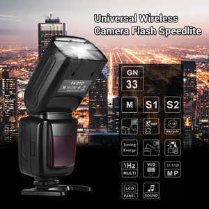 Cámara inalámbrica Universal, luz Flash portátil para vídeo, iluminación de fotografía, Speedlite GN33, pantalla LCD para cámaras DSLR, 2022 - Product Image 2