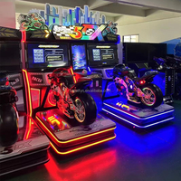 2 Joueurs 5DX Super Bike & Motor Car Racing Simulator Machine de jeu de moto 5DX à pièces pour l'amusement