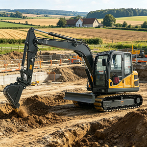 Spedizione Gratuita Escavatore da 6,5 Tonnellate con Motore EURO 5 per Ristrutturazione di Cortili Agricoli, Scavo, Tunnel Minerari, Escavatore Cingolato per Tutti i Terreni - Product Image 4