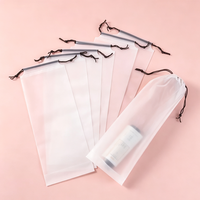 Sacs à cordon personnalisés en PE/CPE réutilisables, transparents, imperméables, pour rangement de parapluies, avec fonctions de sécurité