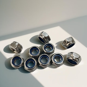 Mạ kẽm Nylon khóa máy giặt, 304 thép không gỉ Nylon khóa <span class=keywords><strong>Nut</strong></span>, hình lục giác bên ngoài <span class=keywords><strong>Nut</strong></span>, chống nới lỏng và chống trượt - Product Image 5