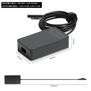 Adaptador de cargadores de ordenador portátil personalizado de fábrica 65W fuente de alimentación de CA adaptador de cargador de ordenador portátil para Microsoft Surface Pro Notebook - Product Image 6