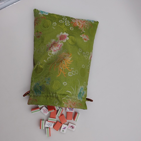 Silk Brocade Mahjong Bag