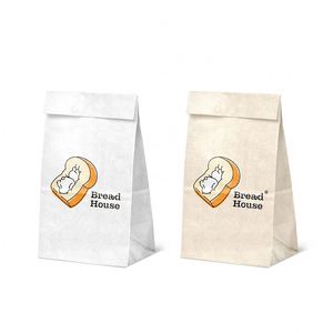 Sac en papier kraft à fond carré personnalisé ZJPACK, matériaux à base d'eau, imprimé, sac à emporter pour pizza et sushi - Product Image 3