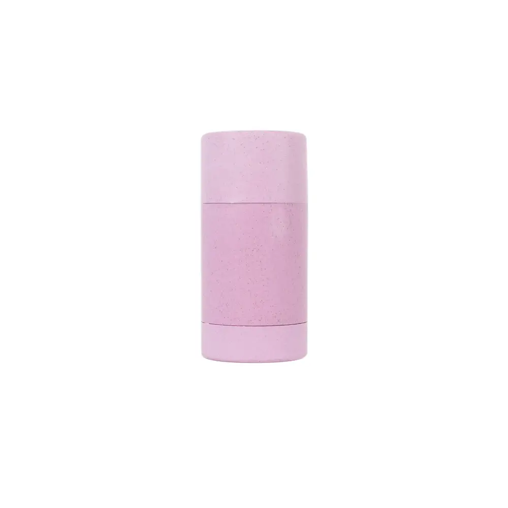 50 ml Wholesale Custom empty biodegradable wheat straw PCR twist up Deodorant Stick Container Round tube Packaging