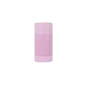 50 Ml Groothandel Op Maat Gemaakte Lege Biologisch Afbreekbare Tarwestro Pcr Twist Up Deodorant Stick Container Ronde Buis Verpakking