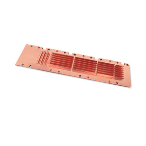Dissipateur thermique en cuivre Hong Chengxin pour processeur de serveur et carte de circuit de véhicule à énergie nouvelle, haute densité, à dents, usiné CNC - Product Image 2
