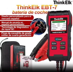 Testeur de batterie de voiture ThinkElk EBT-7 12V/24V compatible <span class=keywords><strong>espagnol</strong></span> avec mode de détection par lots <span class=keywords><strong>en</strong></span> un clic pour testeur de batterie de voiture et de camion - Product Image 2