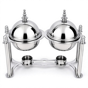 Plat à réchaud en acier inoxydable de qualité export pour les entreprises de restauration internationale, les hôtels, les restaurants, les services de buffet et les mariages - Product Image 1