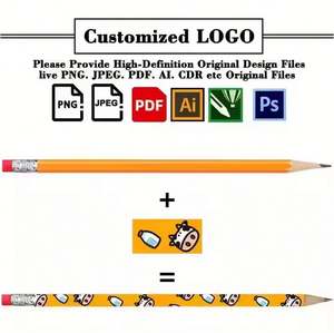 Lápices de Grafito HB Personalizados al por Mayor con Logotipo para Niños, Regalo Promocional - Product Image 2